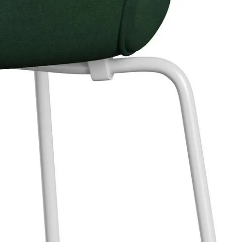 Fritz Hansen Series 7™ Chair Full Upholstery, White/Divina Dark Green (Div876)