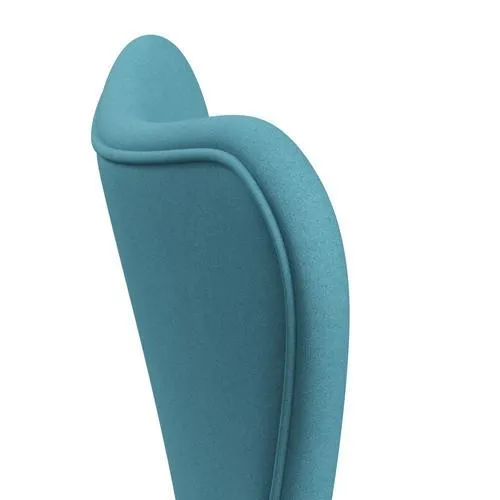 Fritz Hansen Series 7™ Chair Full Upholstery, White/Divina Turquoise Light