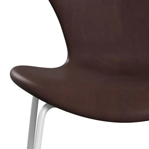 Fritz Hansen Series 7™ Chair Full Upholstery, White/Embrace Chocolate