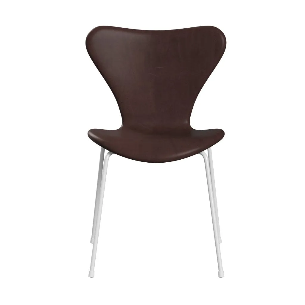 Fritz Hansen Series 7™ Chair Full Upholstery, White/Embrace Chocolate