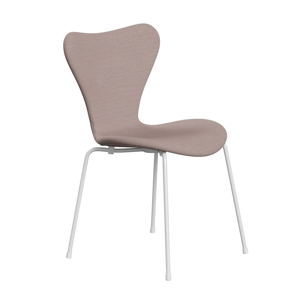 Fritz Hansen Series 7™ Chair Full Upholstery, White/Fiord Pink/Stone