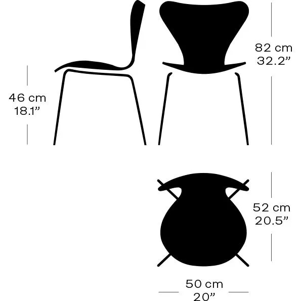 Fritz Hansen Series 7™ Chair Full Upholstery, White/Hallingdal Brown/Dark Grey