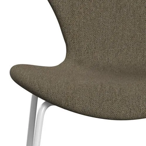 Fritz Hansen Series 7™ Chair Full Upholstery, White/Hallingdal Grey/Brown