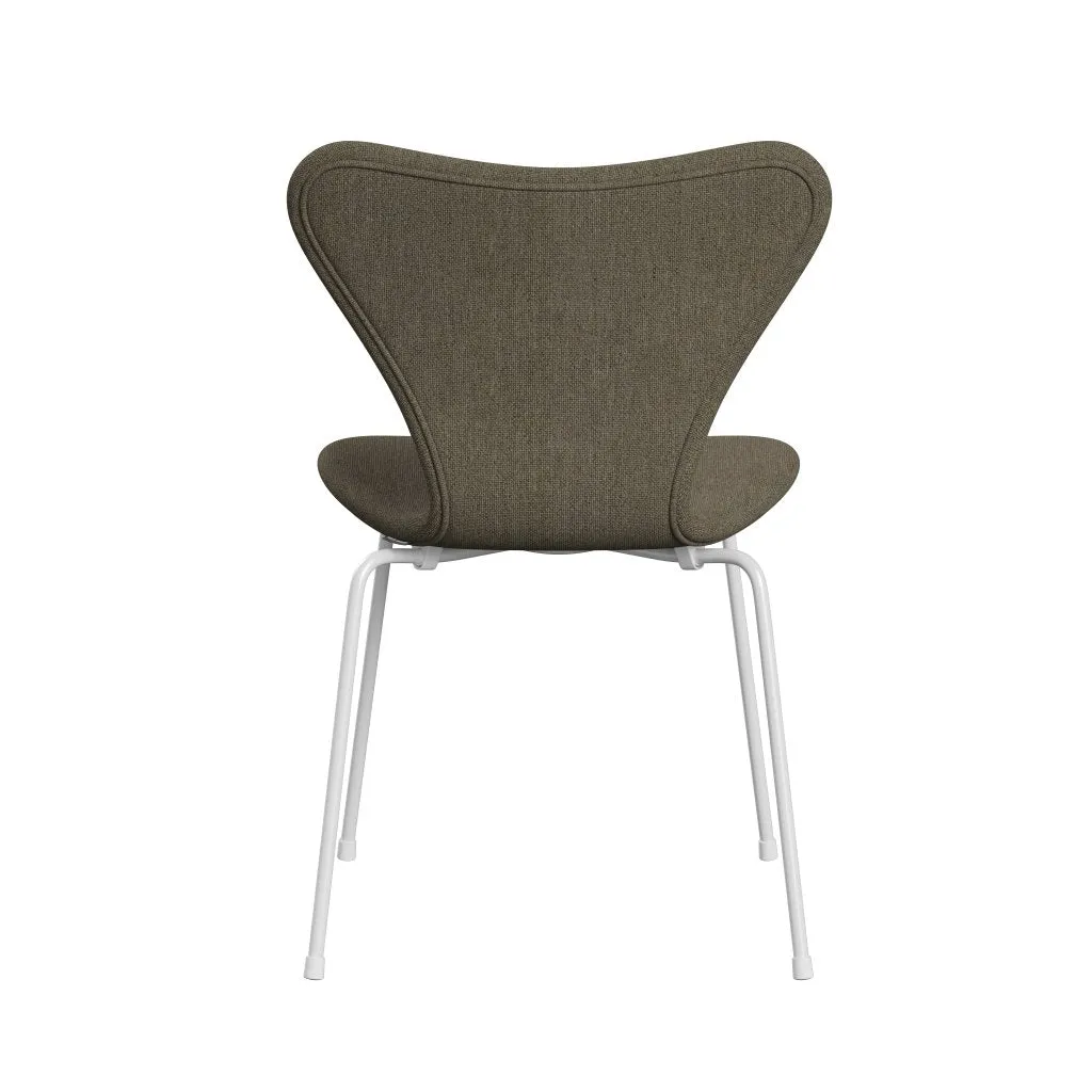 Fritz Hansen Series 7™ Chair Full Upholstery, White/Hallingdal Grey/Brown