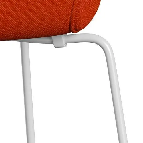 Fritz Hansen Series 7™ Chair Full Upholstery, White/Hallingdal Red/Orange
