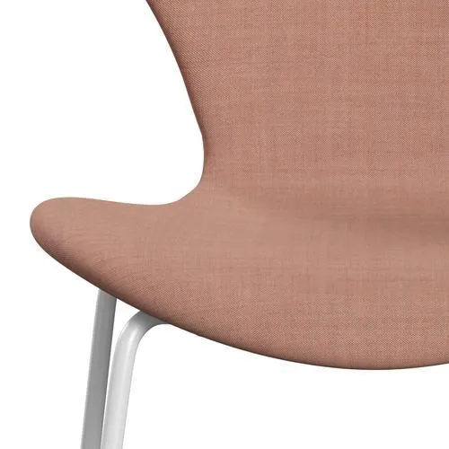 Fritz Hansen Series 7™ Chair Full Upholstery, White/Remix Pink Light/Pink