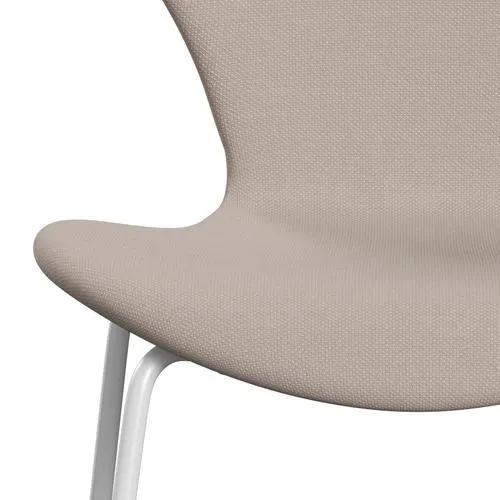 Fritz Hansen Series 7™ Chair Full Upholstery, White/Steelcut Trio Light Beige