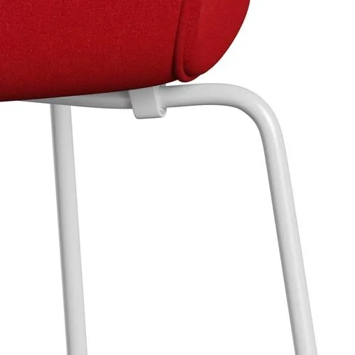 Fritz Hansen Series 7™ Chair Full Upholstery, White/Tonus Red