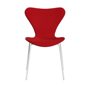 Fritz Hansen Series 7™ Chair Full Upholstery, White/Tonus Red