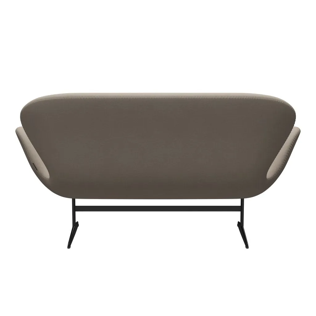 Fritz Hansen Swan™ Sofa 2 Seater, Black Lacquered/Comfort White Grey