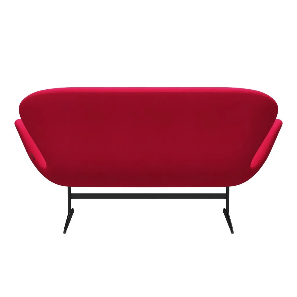 Fritz Hansen Swan™ Sofa 2 Seater, Black Lacquered/Divina Lipstick Pink