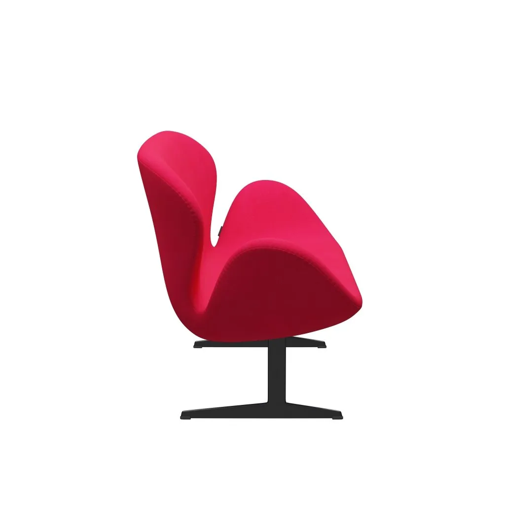Fritz Hansen Swan™ Sofa 2 Seater, Black Lacquered/Divina Lipstick Pink