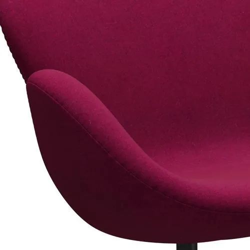 Fritz Hansen Swan™ Sofa 2 Seater, Black Lacquered/Divina Melange Lipstick Pink