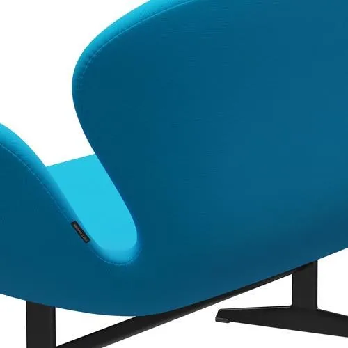 Fritz Hansen Swan™ Sofa 2 Seater, Black Lacquered/Fame Warm Turquoise