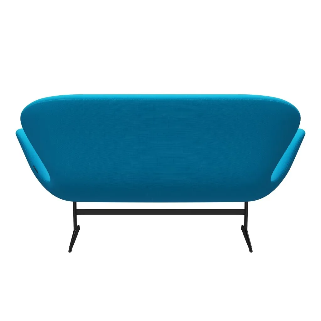 Fritz Hansen Swan™ Sofa 2 Seater, Black Lacquered/Fame Warm Turquoise
