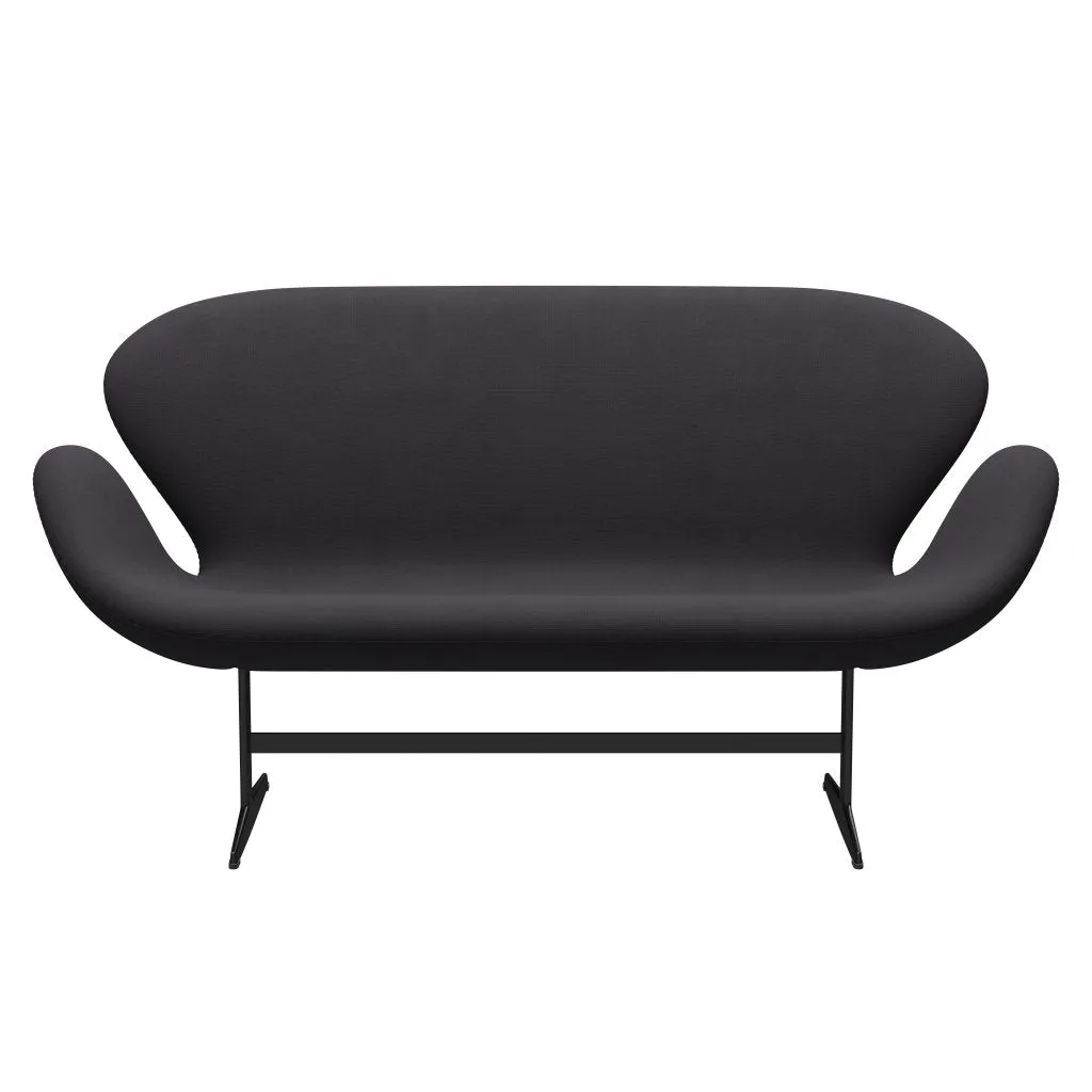 Fritz Hansen Swan™ Sofa 2 Seater, Black Lacquered/Fiord Black
