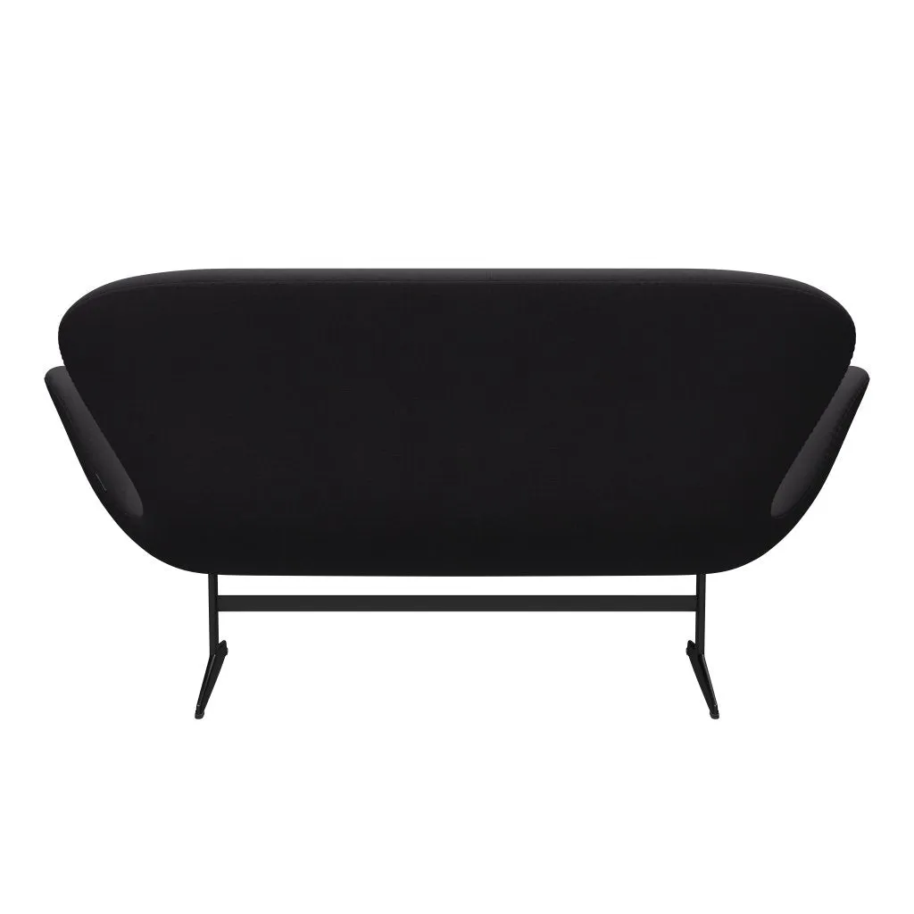 Fritz Hansen Swan™ Sofa 2 Seater, Black Lacquered/Fiord Black