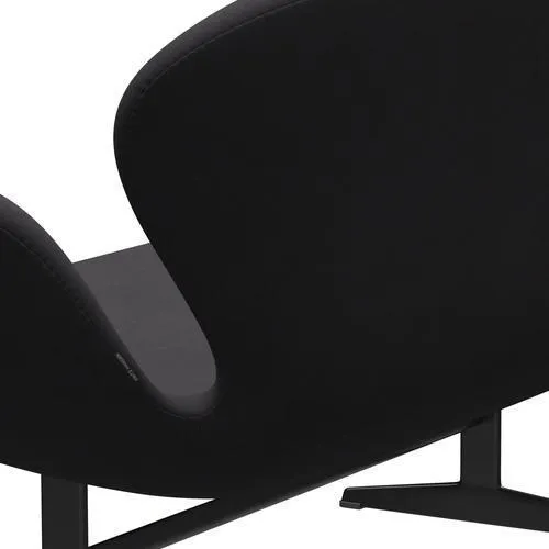Fritz Hansen Swan™ Sofa 2 Seater, Black Lacquered/Fiord Black