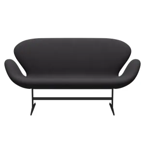 Fritz Hansen Swan™ Sofa 2 Seater, Black Lacquered/Fiord Black