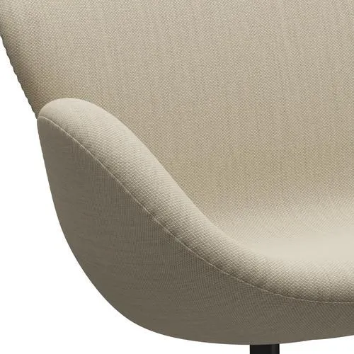 Fritz Hansen Swan™ Sofa 2 Seater, Black Lacquered/Fiord Natural Sand