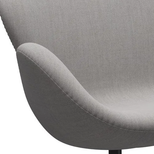 Fritz Hansen Swan™ Sofa 2 Seater, Black Lacquered/Fiord Stone/Stone