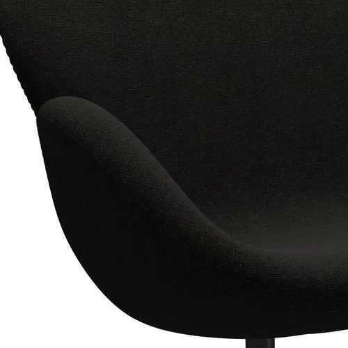 Fritz Hansen Swan™ Sofa 2 Seater, Black Lacquered/Hallingdal Brown/Dark Grey