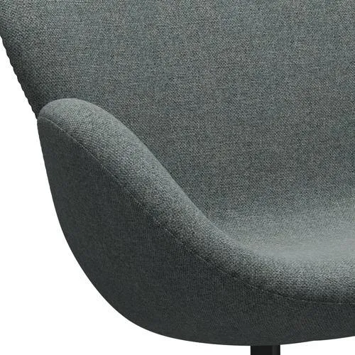 Fritz Hansen Swan™ Sofa 2 Seater, Black Lacquered/Hallingdal Grey