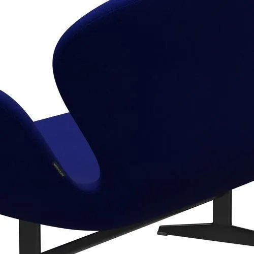 Fritz Hansen Swan™ Sofa 2 Seater, Black Lacquered/Hallingdal Ultra Marine
