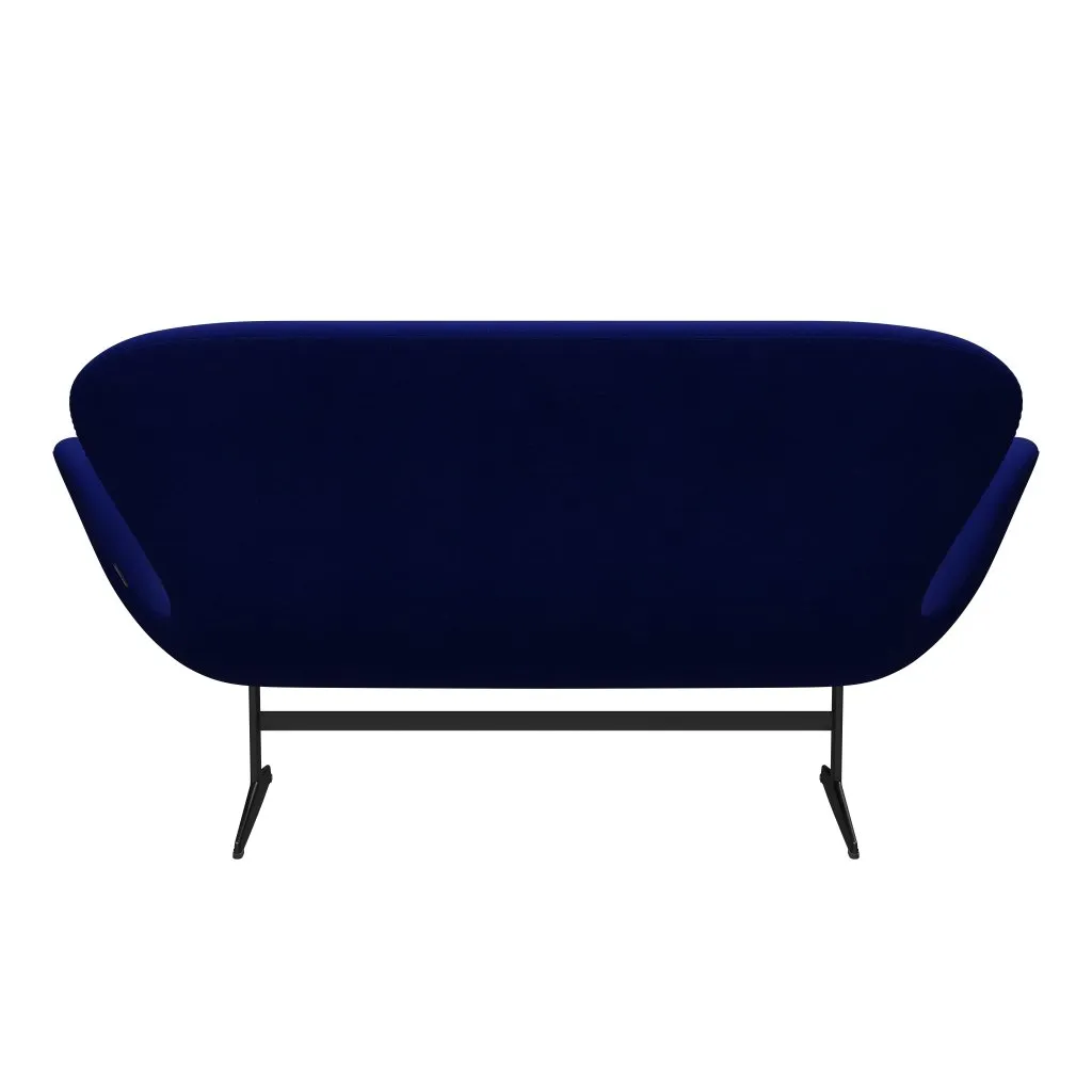 Fritz Hansen Swan™ Sofa 2 Seater, Black Lacquered/Hallingdal Ultra Marine