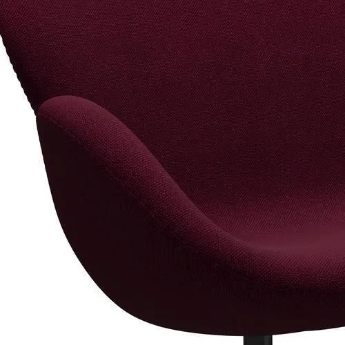 Fritz Hansen Swan™ Sofa 2 Seater, Black Lacquered/Hallingdal Wine Red/Violet