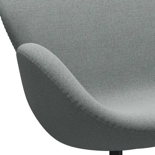 Fritz Hansen Swan™ Sofa 2 Seater, Black Lacquered/Re Wool Pale Aqua