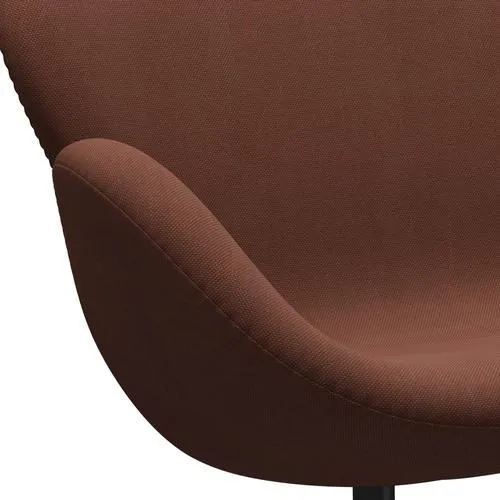 Fritz Hansen Swan™ Sofa 2 Seater, Black Lacquered/Steelcut Medium Brown