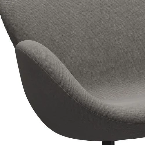 Fritz Hansen Swan™ Sofa 2 Seater, Black Lacquered/Steelcut Medium Grey