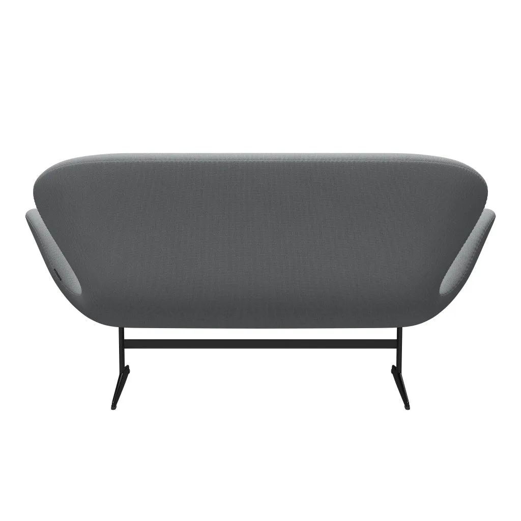 Fritz Hansen Swan™ Sofa 2 Seater, Black Lacquered/Steelcut Trio Beige
