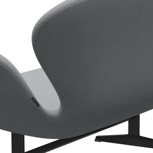 Fritz Hansen Swan™ Sofa 2 Seater, Black Lacquered/Steelcut Trio Beige