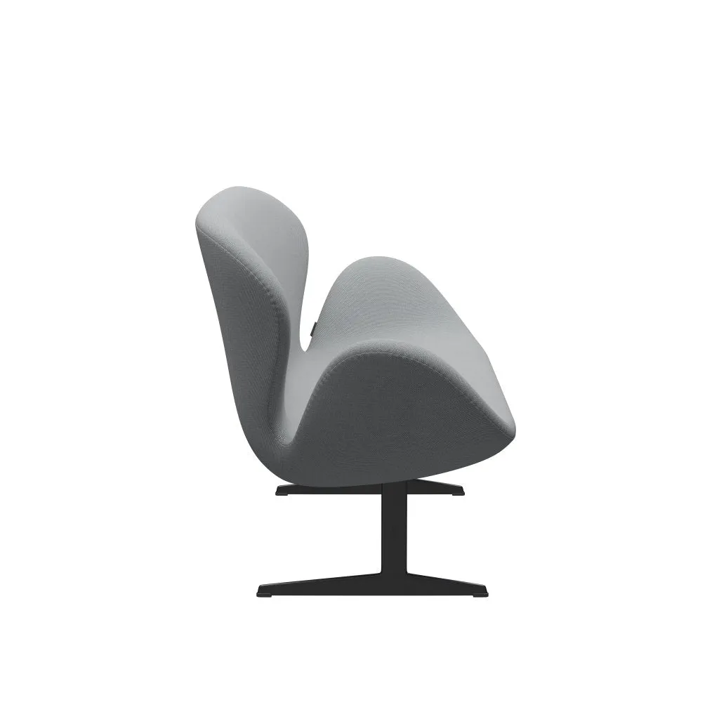 Fritz Hansen Swan™ Sofa 2 Seater, Black Lacquered/Steelcut Trio Beige