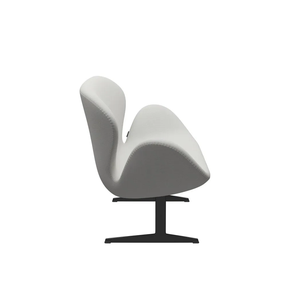 Fritz Hansen Swan™ Sofa 2 Seater, Black Lacquered/Steelcut Trio Delicate Mint Green