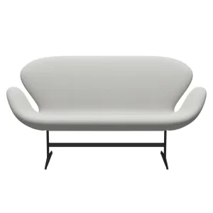 Fritz Hansen Swan™ Sofa 2 Seater, Black Lacquered/Steelcut Trio Delicate Mint Green