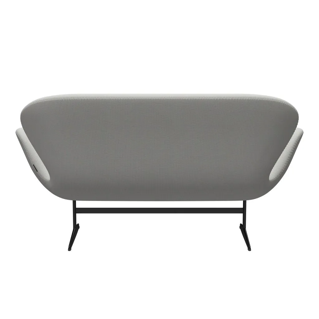 Fritz Hansen Swan™ Sofa 2 Seater, Black Lacquered/Steelcut Trio Delicate Mint Green