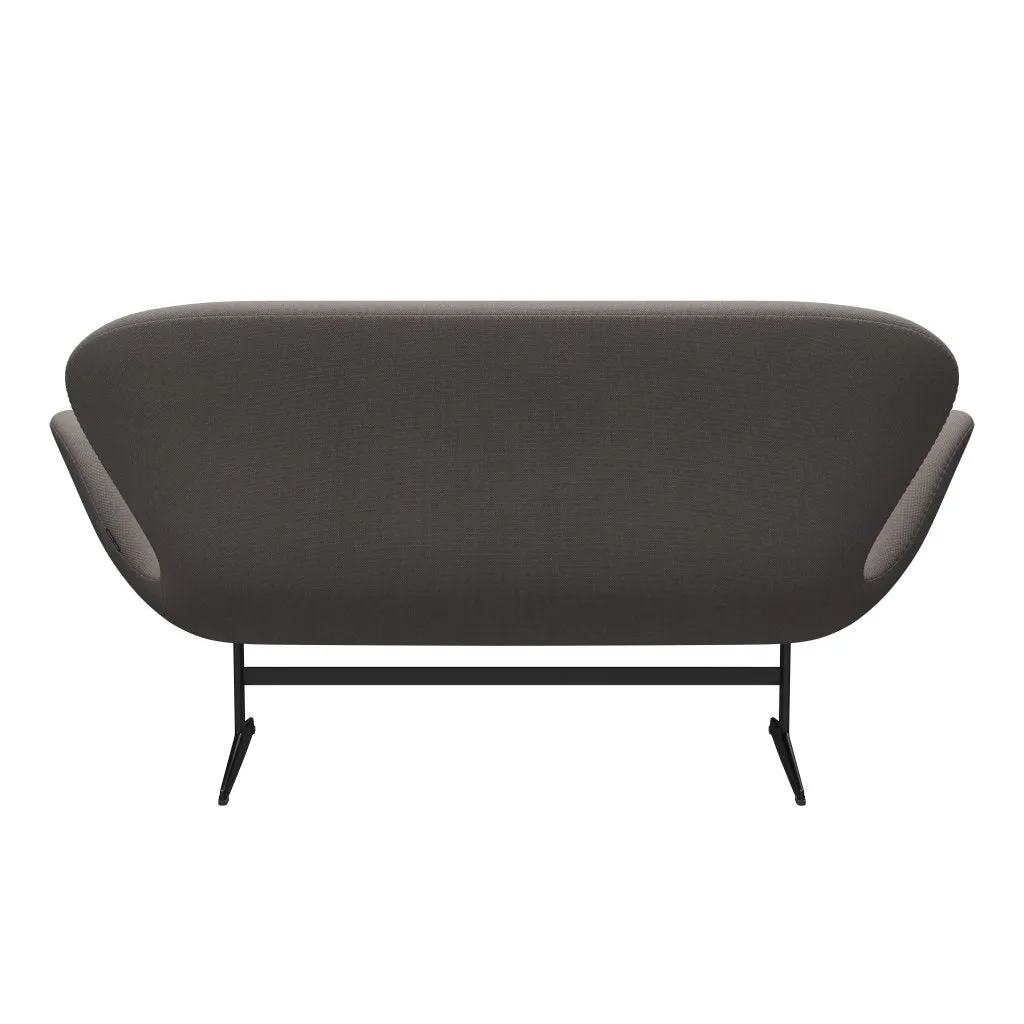 Fritz Hansen Swan™ Sofa 2 Seater, Black Lacquered/Steelcut Trio Sand Dark