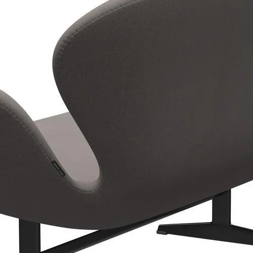 Fritz Hansen Swan™ Sofa 2 Seater, Black Lacquered/Steelcut Trio Sand Dark