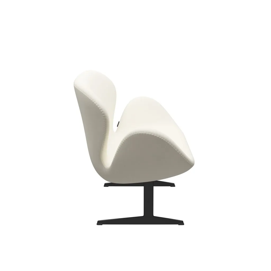 Fritz Hansen Swan™ Sofa 2 Seater, Black Lacquered/Sunniva Crème