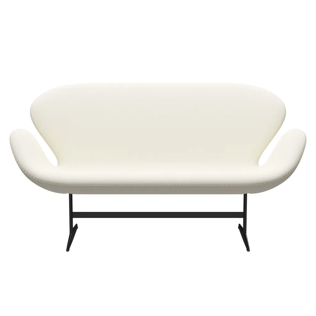 Fritz Hansen Swan™ Sofa 2 Seater, Black Lacquered/Sunniva Crème