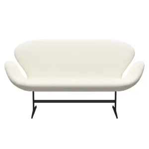 Fritz Hansen Swan™ Sofa 2 Seater, Black Lacquered/Sunniva Crème