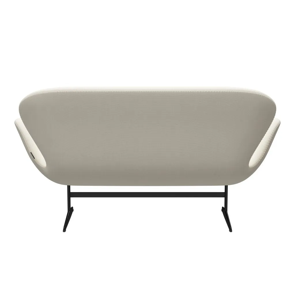 Fritz Hansen Swan™ Sofa 2 Seater, Black Lacquered/Sunniva Crème