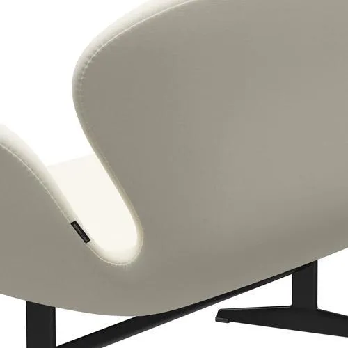 Fritz Hansen Swan™ Sofa 2 Seater, Black Lacquered/Sunniva Crème