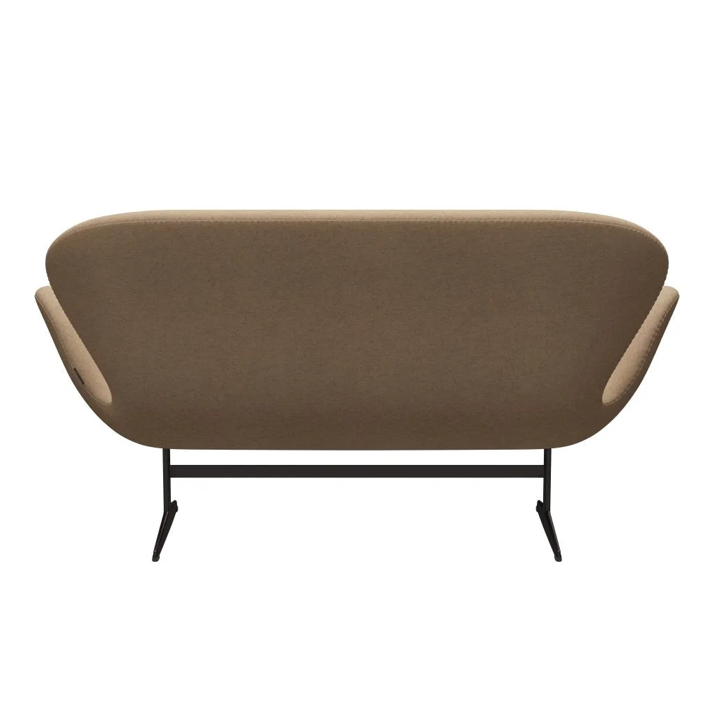 Fritz Hansen Swan™ Sofa 2 Seater, Brown Bronze/Divina Md Cappuccino