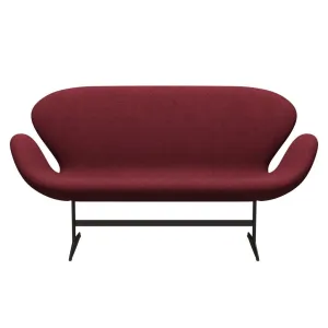 Fritz Hansen Swan™ Sofa 2 Seater, Brown Bronze/Divina Md Raspberry