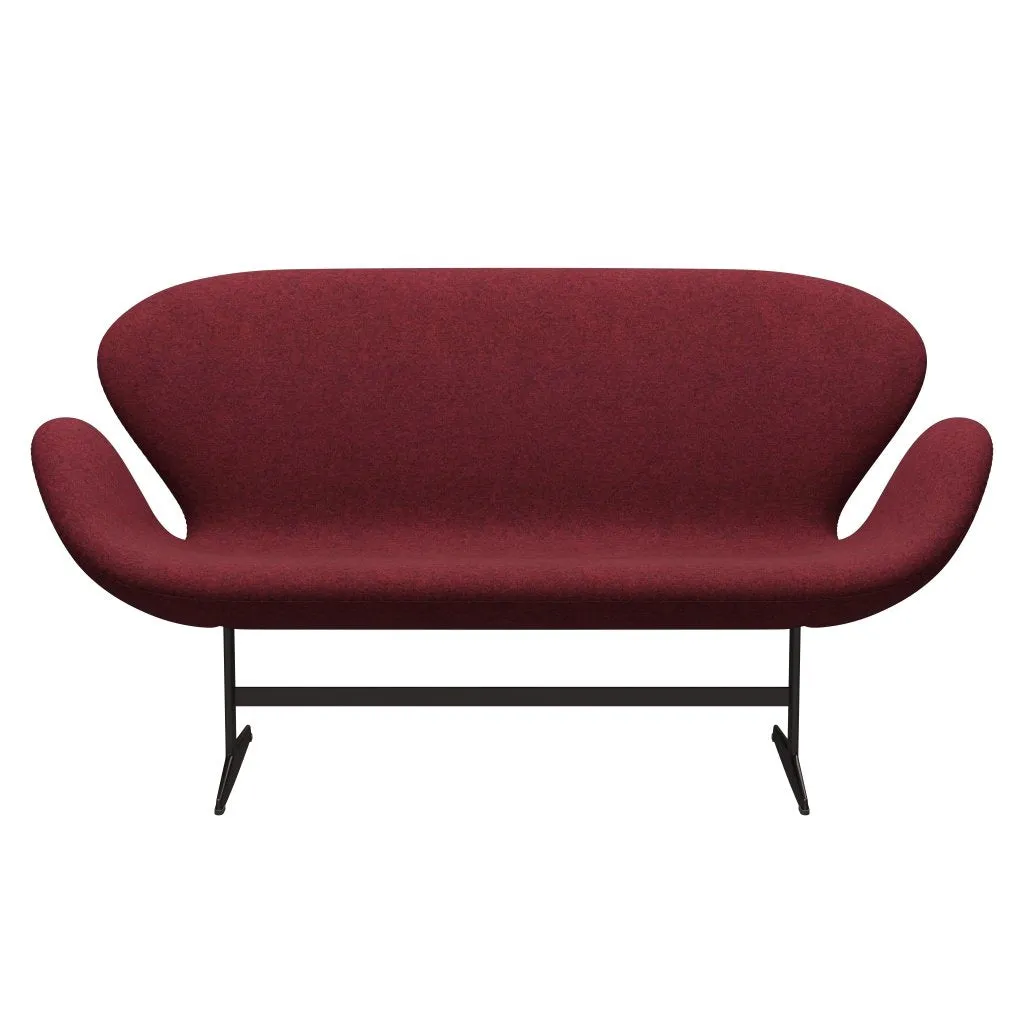 Fritz Hansen Swan™ Sofa 2 Seater, Brown Bronze/Divina Md Raspberry