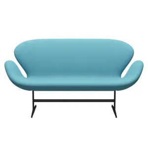 Fritz Hansen Swan™ Sofa 2 Seater, Brown Bronze/Divina Turquoise Light